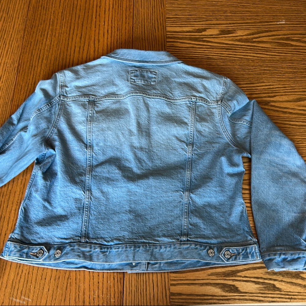 LOFT Casual Light Blue Jean Jacket Western Rivet Buttons - Picture 4 of 11